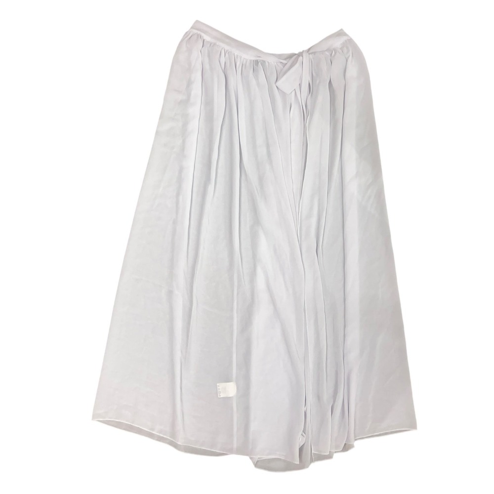 Sheer White Fairy Midi‎ Wrap Skirt 18W Flowy Tie Waist Angel Cottage Layer